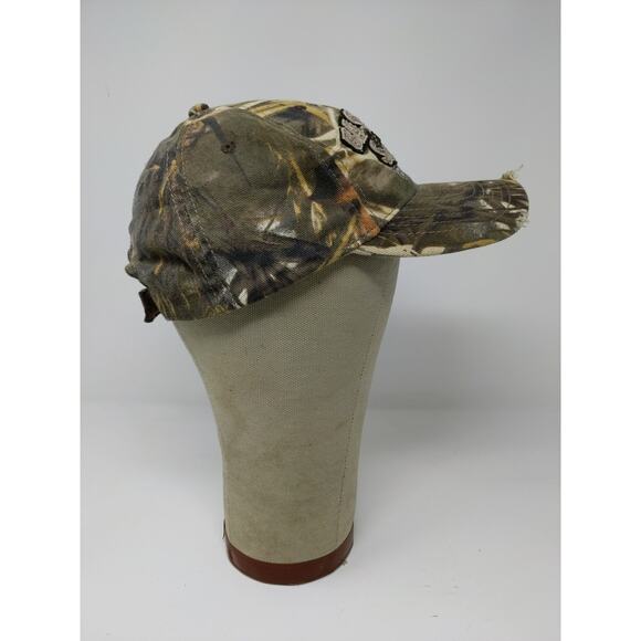 Bass Pro Shops Camo Strapback Hat OSFM Advantage Max 4 HD Camouflage Green Brown - Picture 6 of 11